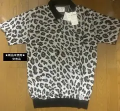 ★ 新品★WACKOMARIA★ レオパード　ニットポロシャツ