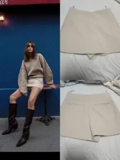 ZARA ハイウエストスコート XS