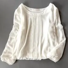 美品♪any sis◆エニィスィス◆【洗えるフロントプリーツシフォン ブラウス