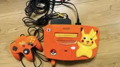 【動作確認済】ニンテンドー64 ピカチュウ オレンジ&イエロー 本体