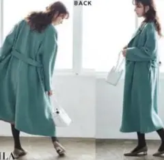 PLST ウールナイロンリバーコート♡