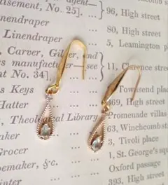 サージカルステンレス ティアドロップ型ピアス 約4cm