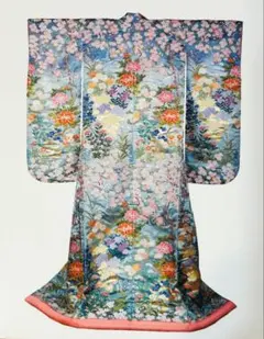 百花繚乱水色地四季草花文様色打掛 - メルカリ