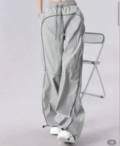 SHEIN シャカシャカ　スウェットパンツ　グレー