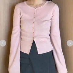 FRAY I.D 2wayフレアスリーブリブカーディガン