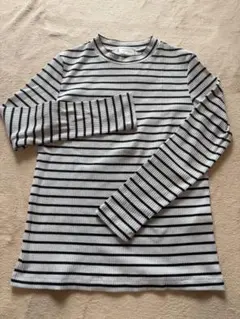 【ロペピクニック】 ストライプリブ長袖Tシャツ　レディース