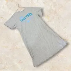 半袖ワンピース　チュニック　M〜L グレー　綿100%