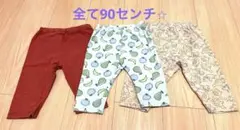 ユニクロ UNIQLO 7分丈　レギンス 3本セット 90