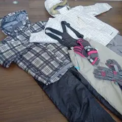 子ども用スキーウェアセット140.150（ジャケット・パンツ・手袋）