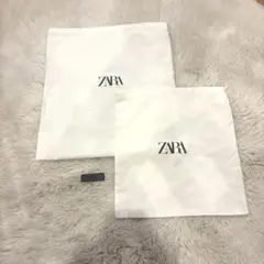 ZARA ホワイト布袋 保存袋 ショッパー ショップ袋 巾着 - メルカリ