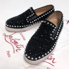 クリスチャン・ルブタン スタッズ　スリッポンスニーカー