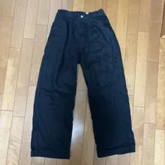 DANTON ワイドストレートシルエットのイージーパンツ　黒のサムネイル