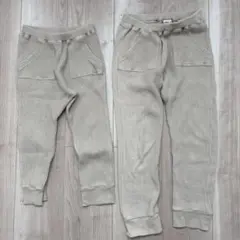 ワッフル生地　パンツ 110 130 アイボリー　リンクコーデ　兄弟　バラ売り可