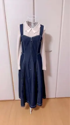 LDプライム デニムワンピース トップス付き