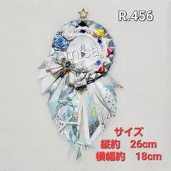 【オーダー】 痛ロゼット 白 × 水色　薔薇　 痛バ　リボン　カラー変更無料