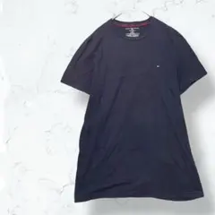 【トミーヒルフィガー】Tシャツ 半袖 紺色 S メンズ コットン100% 春夏秋