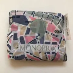 新品　モノプリエコバッグ 地図 フランス パリ 直輸入 マチ広 monoprixのサムネイル