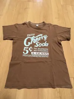 THE FLAT HEAD Cherry Soda Tシャツ ブラウン