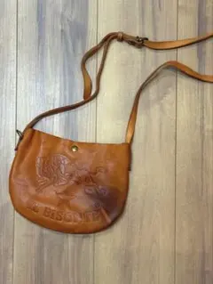 大幅値引き！IL BISONTE ブラウンレザーショルダーバッグ