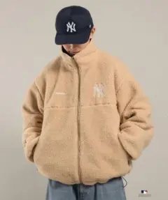 PerushuペルーシュMLBヤンキースリバーシブルボアジャケットナイロンL野球