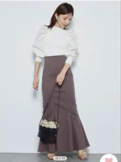 snidel ハイウエストヘムフレアスカート　マーメイドスカート