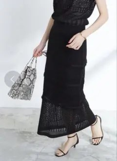 ☆美品☆ NOLLEY’S Sophi ノーリーズ 透かし編みニットスカートのサムネイル