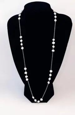 パールとゴールドチェーンのネックレス　淡水パール本真珠