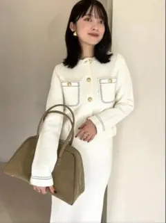 今期・完売品】Anuans 半袖ニットジャケット - メルカリ