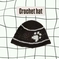 クロシェハット　バケハ　バケットハット　帽子 男女共有　ビーニー