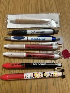 ボールペン7本(黒5本、黒赤2色2本)セット