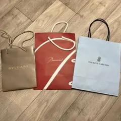 高級ショップ袋 3点セット BVLGARI Baccarat