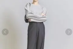 Beauty&Youth グレー ミラノリブ ボリュームスリーブ