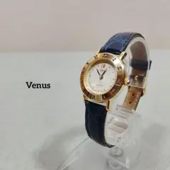 Venus レディース腕時計 クォーツ ゴールド×ネイビー W9247