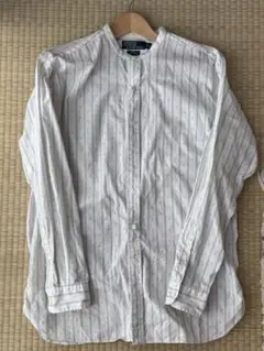 ポロ　ラルフローレン　90s ノーカラーシャツ　ストライプ　ポニーなしのサムネイル