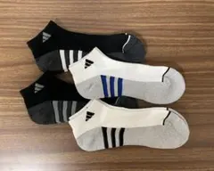 4種4足セット アディダス 靴下 ショートソックス 25cm 〜 28cm