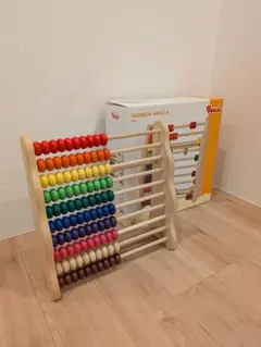 RAINBOW ABACUS 木製 知育玩具 知育玩具 知育 そろばん 木のおもちゃ 3歳 誕生日 プレゼント 男の子