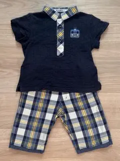 familiar 100cm シャツパンツセット　セットアップ　電車