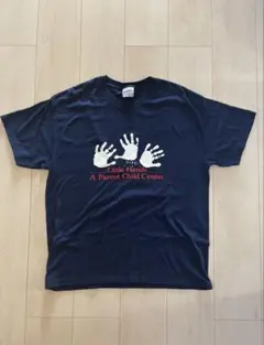 90sHanes HEAVYWEIGHT Tシャツ ネイビー L y2k