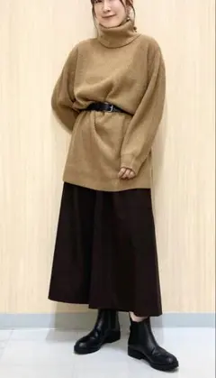 【ユニクロ】ニットミニワンピース　M