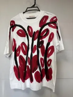MARNI 赤い葉 アートプリント 半袖Tシャツ38サイズのサムネイル