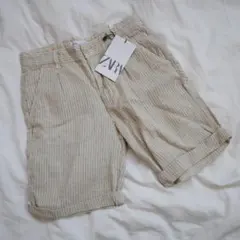 【未使用】ZARA ストライプ ハーフパンツ 9歳用　134cm ザラキッズ