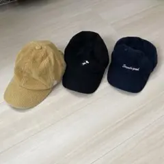 コーデュロイキャップ3点セット　48〜50 52〜54
