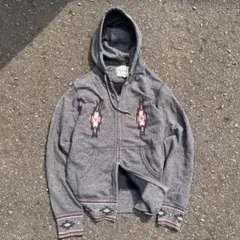 OLD UNIQLO ユニクロ ジップパーカー archive 短丈 グレー S