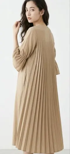 美品☆ 23区 サンドウォッシュシルクマキシワンピース パープル シルク