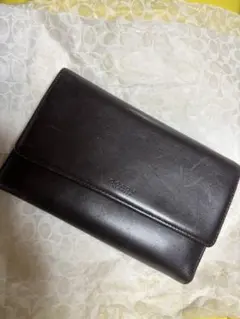ダークブラウン レザー 二つ折り財布