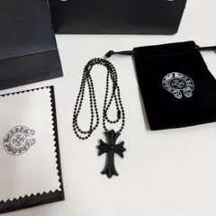 상태좋음 ★Chrome Hearts クロス ネックレス ブラック