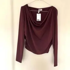 H&M ドレープジャージートップス　M 新品未使用