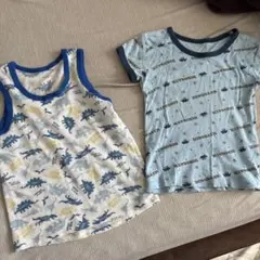 恐竜プリント ノースリーブタンクトップ