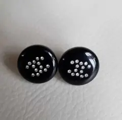 CHANEL シャネル ピアス ヴィンテージ ラインストーン 黒 ココマーク