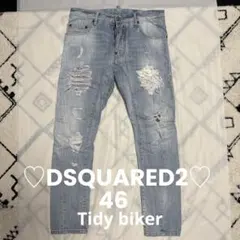 ♡DSQUARED2♡Tidy biker デニム♡size46⭐︎ダメージ加工のサムネイル